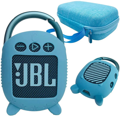 Hard Carrying Protective Travel  Storage Case and Silicone Cover for JBL Clip 4 Portable Bluetooth Speaker