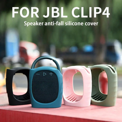 Silicone Case +Strap For JBL CLIP 4 BT Audio Speaker Soft Anti-Scratch Protective Sleeve For Clip4 For JBL