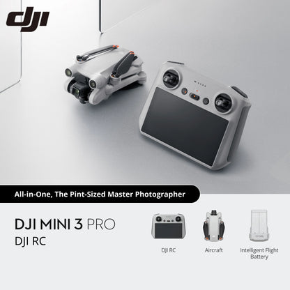 DJI Mini 3 Pro (DJI RC) – Lightweight and Foldable Camera Drone with 4K/60fps Video, 48MP Photo, 34-min Flight Time